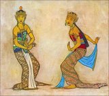 Tyra Kleen, sometimes written Thyra, born 29 March 1874 in Stockholm, died in 1951, was a Swedish artist and writer. Her illustrations can be signed T.Kn.<br/><br/>

Javanese dance is the dances and art forms that were created and influenced by Javanese culture. Javanese dance is usually associated with the courtly, refined and sophisticated culture of the Javanese kratons, such as the Bedhaya and Srimpi dance. However, in a wider sense, Javanese dance also includes the dances of Javanese commoners and villagers such as Ronggeng, Tayub, Reog, and Kuda Lumping.<br/><br/>

Javanese dance is usually associated with Wayang wong, and the palaces of Yogyakarta and Surakarta due to the nature of dance being a pusaka or sacred heirloom from ancestors of the palace rulers. These expressive dances are more than just dances, they are also used for moral education, emotional expression, and spreading of the Javanese culture.