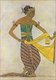 Indonesia: Javanese classical dancer (c.1925) by Tyra Kleen (1874-1951)